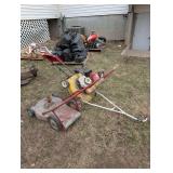 Three Vintage Lawn Mowers