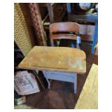 Two Vintage Student Desks