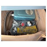 Shelf of Electrical Wire and Vintage Car Parts