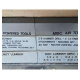 2 Drawers of Walnut and Oak Lumber