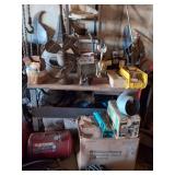 Fan, Trophies, TV, Battery Charger, and Other Items