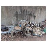 Chairs, Scrap Fencing, Boat Motor and Craftsman Mower