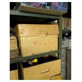 Box of Fishing Reels, Tackle, Rifle Cleaning Kit and More