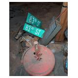 Street Sign, Car Parts, and Other Items