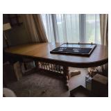 Dining Room Table with 4 Leaves and 5 Chairs