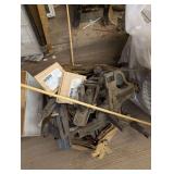 Box of Planers, Wood, Electrical Cord and More