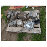 Vintage Vehicle Headlights and Other Parts