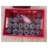 Vintage Glass Soda Bottles, Crates and Oil Drain