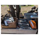 Vintage Honda Motorcycle Gas Tank, Helmets, Car Parts and Emerson Stereo