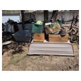 Car Storage Box, Vintage Car Parts, and Other Items