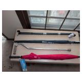 Cane, Six Foot Extendable Walking Stick, and Umbrella Set