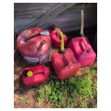 Five Gas Cans