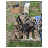 Vintage Ford Flathead V8 block with Cylinder Heads