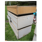 Two Metal Cabinets with Drawers