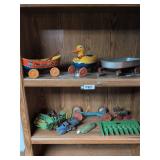 Vintage Toys: Wyandotte Duck, Wyandotte Wagon, Wyandotte Boat, Arcor Rubber Car