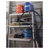 Shelf and Contents, Includes Coolers, Hoses, Copper Wire and More