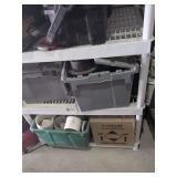 Shelf and Contents: Toolboxes, PVC Pipes and More