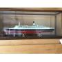 QUEEN ELIZABETH MODEL SHIP WITH SHOWCASE