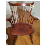 NANTUCKET STYLE WINDSOR ROCKER W/RED CUSHION