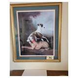 WHIPPETS PRINT OF 2 DOGS
