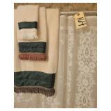 TOWEL SET & SHOWER CURTAIN W/ROD