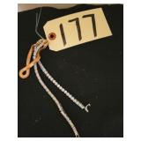 2 CUBIC ZIRCONIA BRACELETS, COPPER COLOR BRACELET