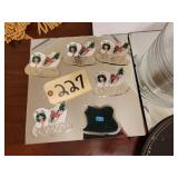 CHRISTMAS TREE PLATES,VINTAGE WM ROGERS TRIVETS,