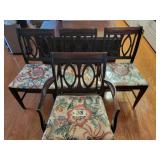 HEPPLEWHITE STYLE DROPLEAF TABLE & 4 AS IS CHAIRS