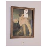 ANTIQUE PRIMITIVE BOY & RABBIT