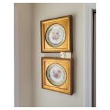 PR GOLD COLOR FRAMED PORCELAIN PLATES