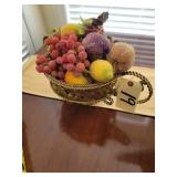 VINTAGE STYLE FRUIT BOWL W ASST ARTIF FRUIT