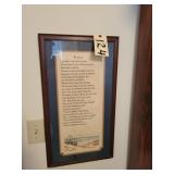 FRAMED FOOTPRINTS CROSSTITCH