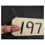 2 RUBY & AMYTHYST COLOR COSTUME RINGS