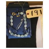 LIGHT GREEN COLOR BEAD NECKLACE& BRACELET