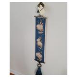 BUNNY RABBIT NEEDLE POINT BELL PULL