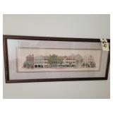 CROSSSTITCHED  RAINBOW COLOR HOUSES 36WX15T