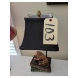 LION ON BOOKS LAMP