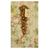 PAIR VINTAGE GOLD SYROCO WOODED FRUIT WALL DECOR