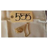 K.J.L. AVON BROOCH & BRACELET