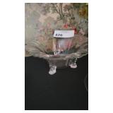 VINTGE HEISEY QUEEN ANNE GLASS CENTERPIECE WDOLPHN