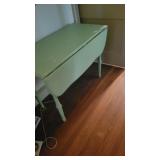 VINTAGE GREEN DROPLEAF KITCHEN TABLE(1930