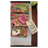 JEWELRY BOX W ASSORTED CLIP ON EARRINGS
