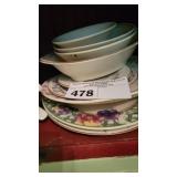 ASSORTMENT OF FLORAL DISHES