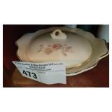 THE FRENCH SAXON CHINA CO 22KGOLD COVERED DISH