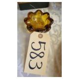 VINTAGE FLOWER SHAPED ASHTRAY-MURANO GLASS