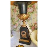 ANTIQ FRENCH EMPIRE STYLE URN LAMP(BLACK W BRONZE)