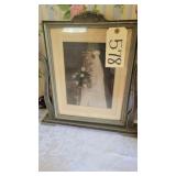 ANTIQ FRAMED WEDDING PORTRAIT