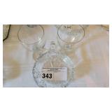 AMERICAN BRIL PRD CUTGLASS FINGERLOOP DISH