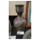 CHINESE DRAGON DESIGNED METAL VASE