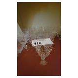 16 JAMES CUT CRYSTAL CHATSWORTH PATTERN GOBLETS